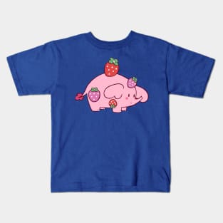 Strawberry Elephant Kids T-Shirt